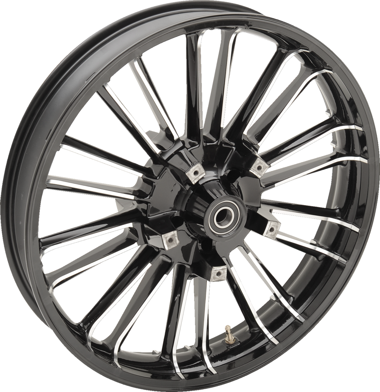 Wheel - Atlantic 3D - Front - Dual Disc/without ABS - Black Cut - 21x3.5 - '08+ FL - 0201-2224