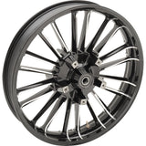 Coastal Moto Atlantic Precision Cast 3D Wheel Atlantic 3D Front Dual Disc Without ABS Black Cut 21x3.5 - 3D-ATL213BC For Harley Touring 2008-2026