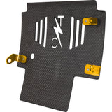THRASHIN SUPPLY CO. 0506-2534 TSC-3035-5 Forged Carbon Fiber Skid Plate Skid Plate - Carbon Fiber/Forged - With Gold Brackets - FLHX/FLTRX