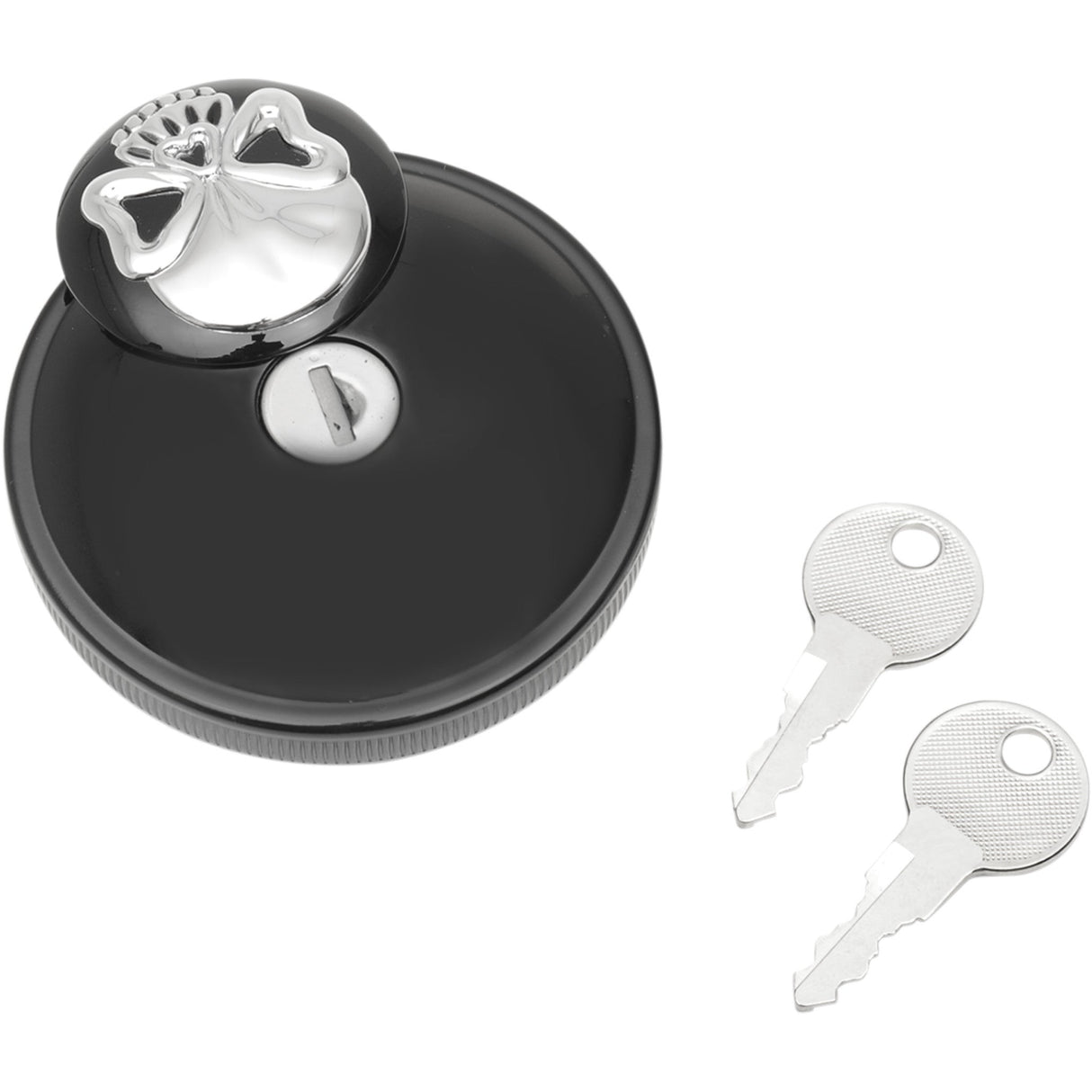 DRAG SPECIALTIES Screw-In Locking Skull Gas Cap - Vented