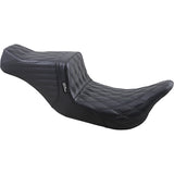 LePera Tailwhip Seat Double Diamond Black - LK-587DD For Harley Touring 2008-2023