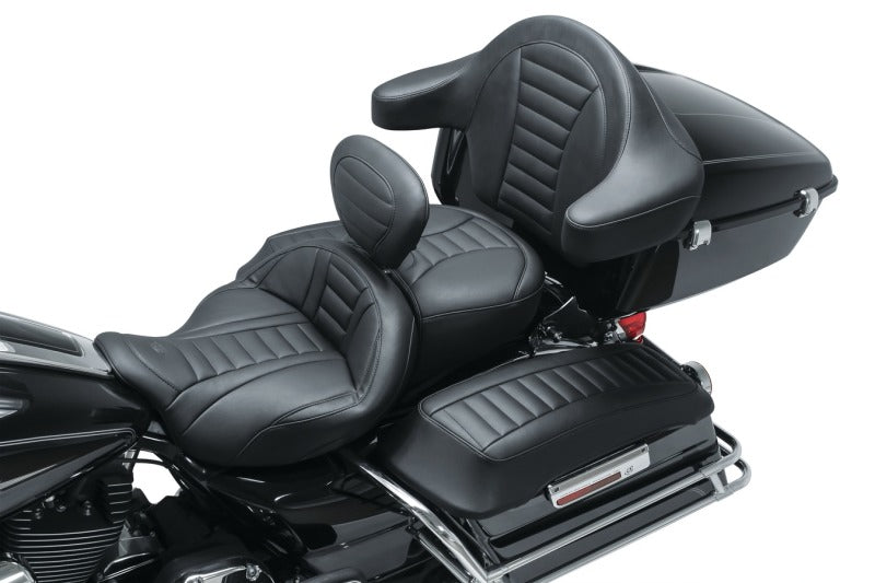 Mustang Motorcycle Mustang Electra Glide Standard Rd Glide ,rd King, Str Glide Driver Backrest Deluxe Black - 79012 For Harley Touring 2008-2021