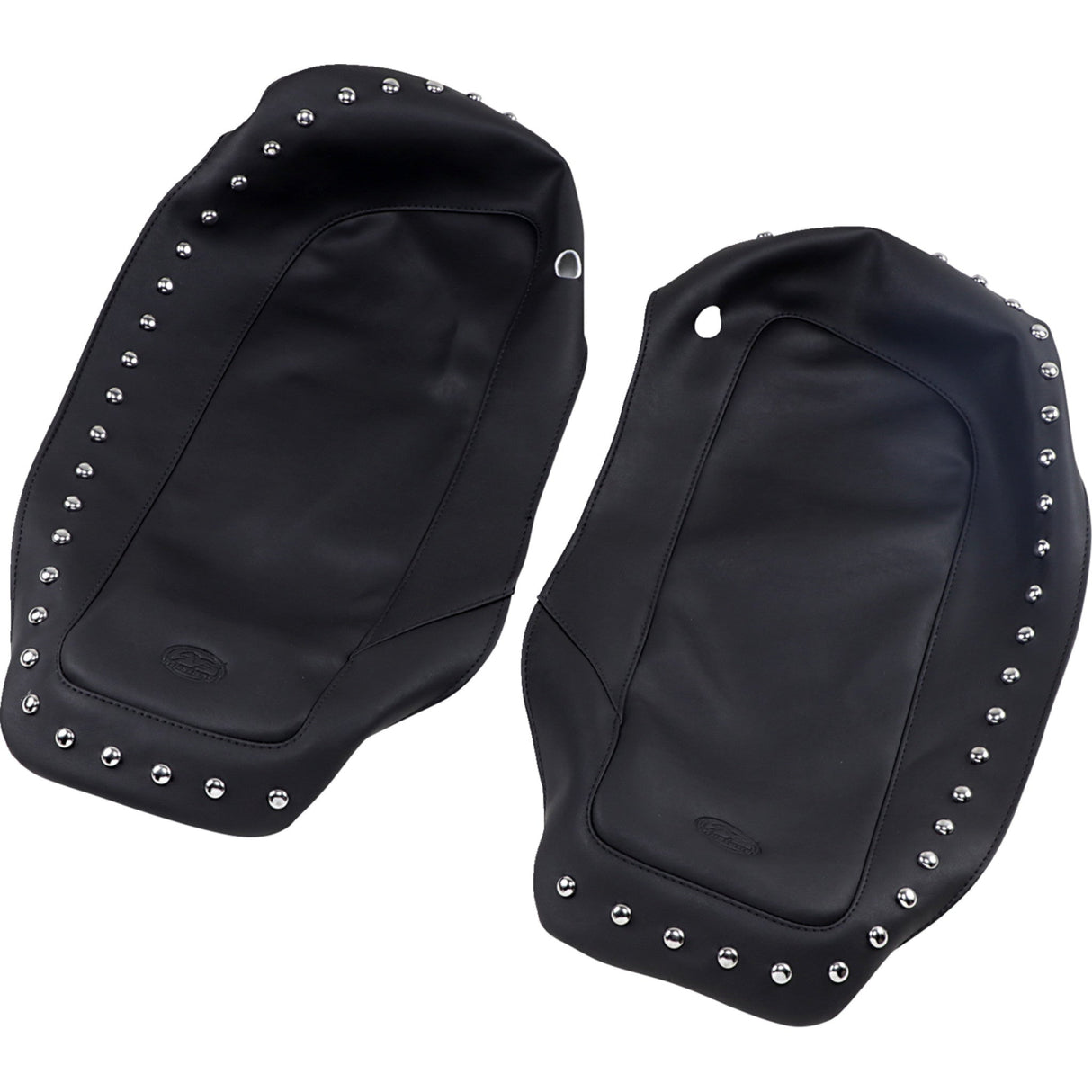 MUSTANG 3501-0975 77623 Saddlebag Lid Covers - Chrome Stud - '14-'19 FL