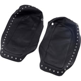 MUSTANG 3501-0975 77623 Saddlebag Lid Covers - Chrome Stud - '14-'19 FL