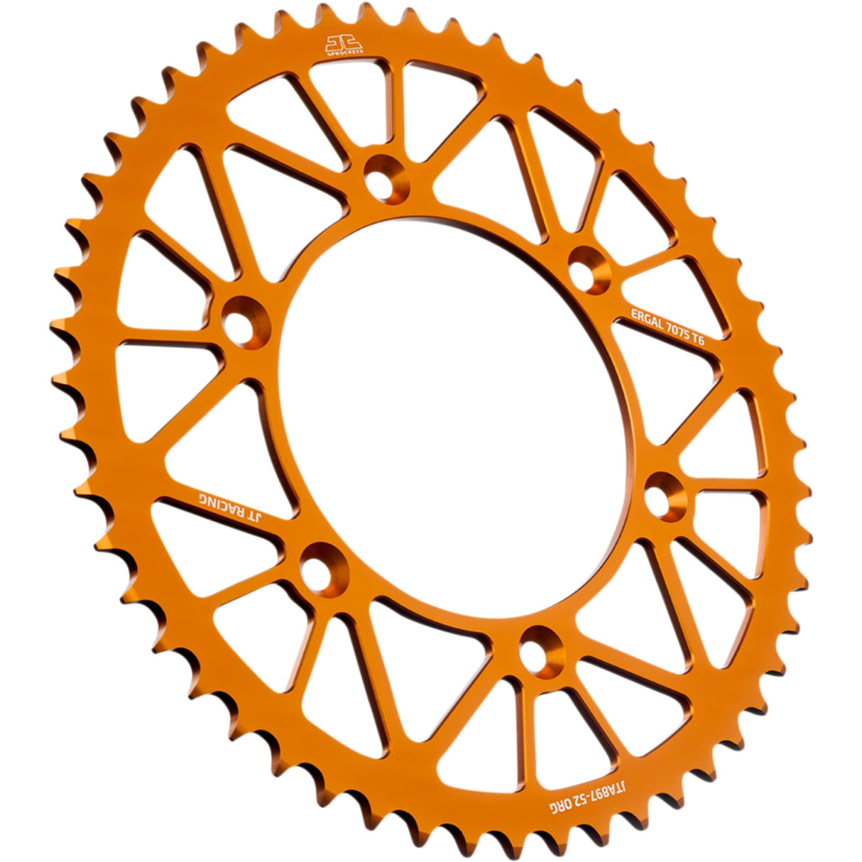 JT Sprockets RaceLite Aluminum Rear Sprocket Orange 52-Tooth - JTA897.52ORG KTM Dirt Bikes 2012-2021