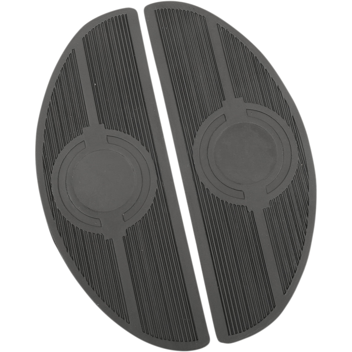 DRAG SPECIALTIES DS-254401 Floorboards For FL and FLST-Panhead Replacement Floorboard Rubber - Half-Moon