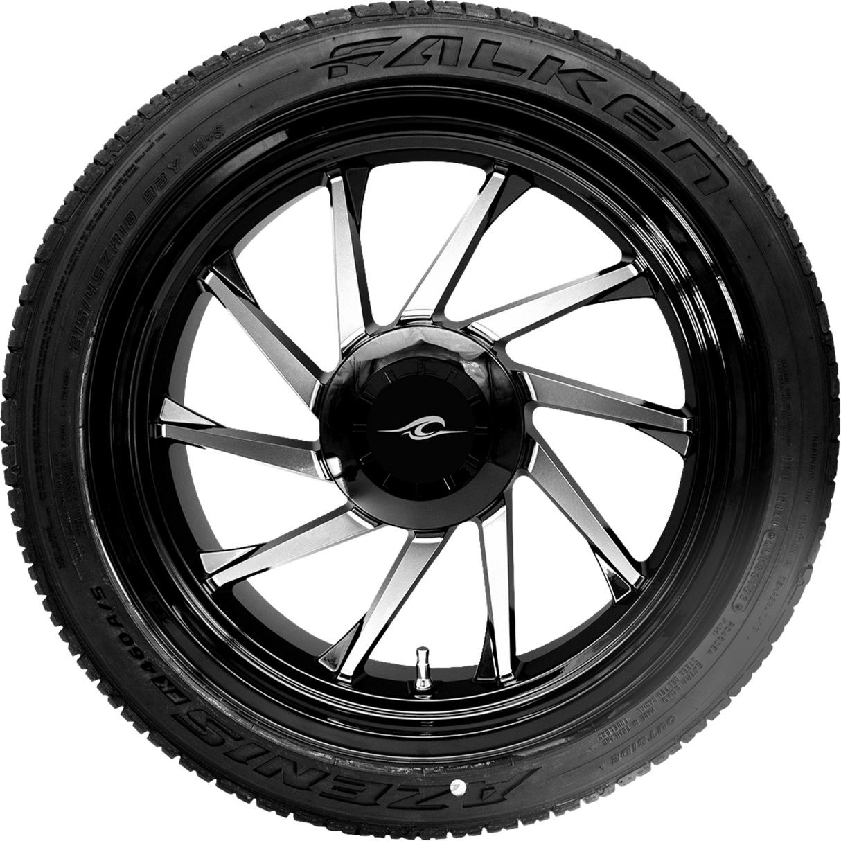 Hurricane 3D Rear Left Wheel - Black Cut (18") | Falken Tire (215/45ZR18) - 0336-0025