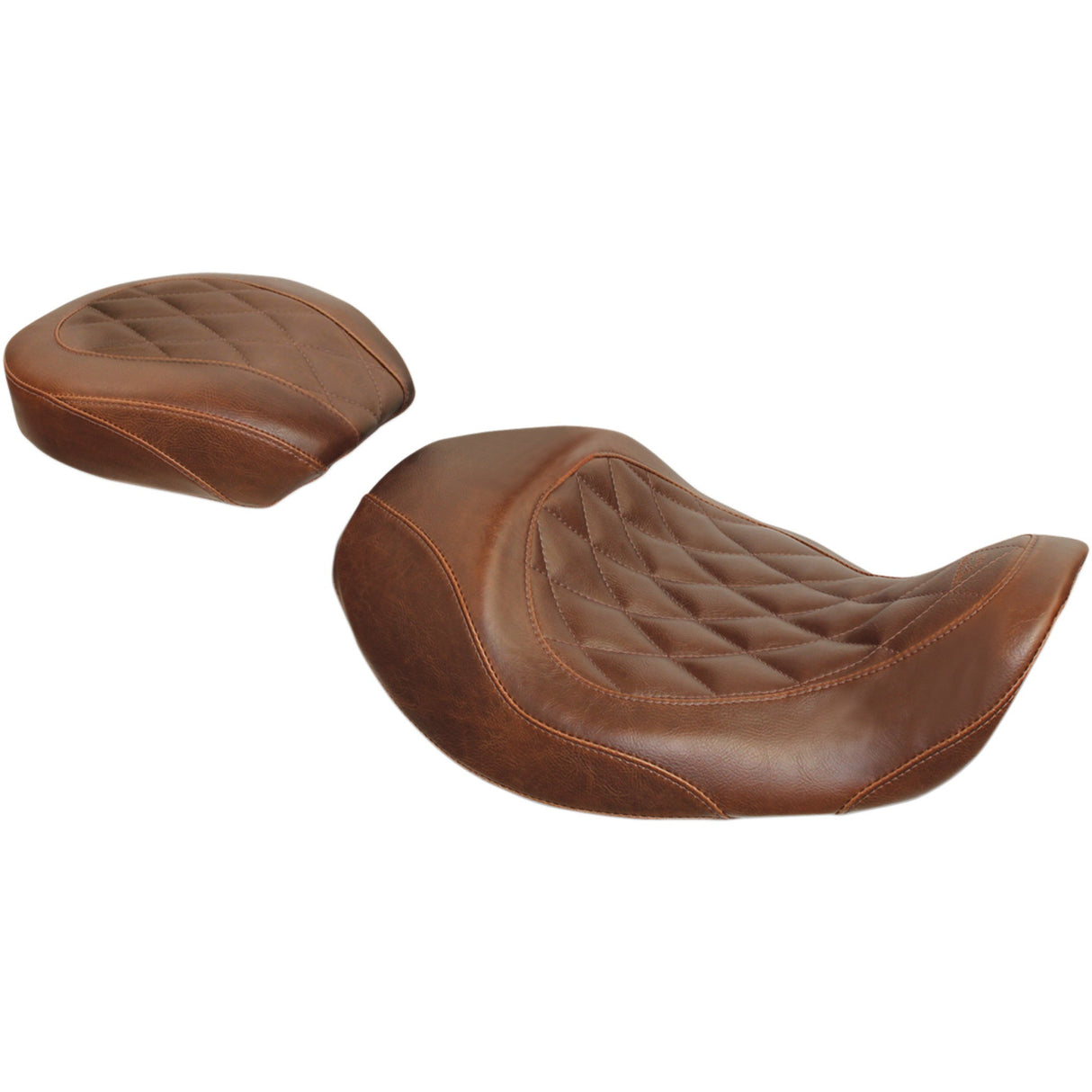 Mustang Wide Tripper™ Seat Diamond Brown - 76711 For Harley Motorcycles 2006-2017