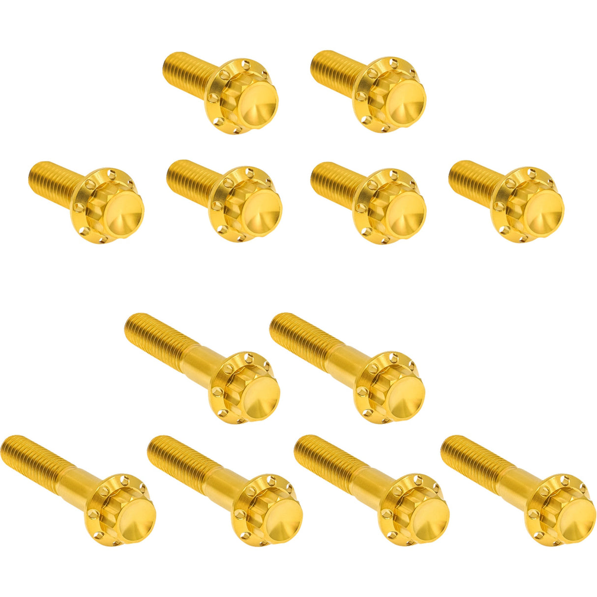 Arlen Ness Rocker Box 12-Point Titanium Bolt Kit Gold - 300-994 For Harley Motorcycles 1999-2017