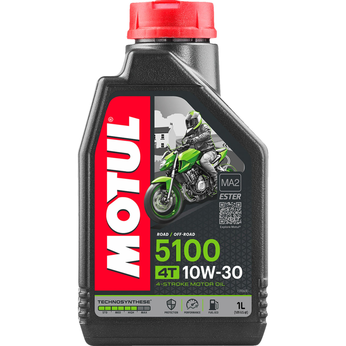 MOTUL 3601-0059 104062 5100 Synthetic Blend 4T Engine Oil 5100 4T Synthetic Blend Oil - 10W-30 - 1L