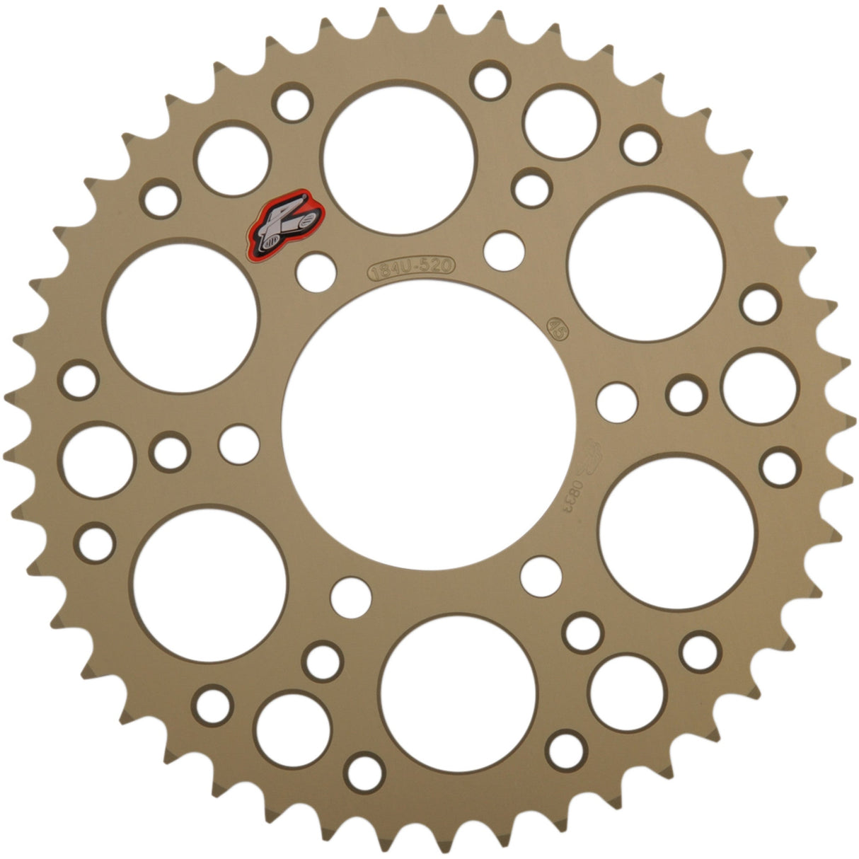 Renthal Rear Sprocket Aluminum 45 Tooth - 184U-520-45P-HA For Kawasaki Motorcycles 1990-2025 | Triumph Daytona / Tiger / XC 800 / Street 2006-2020