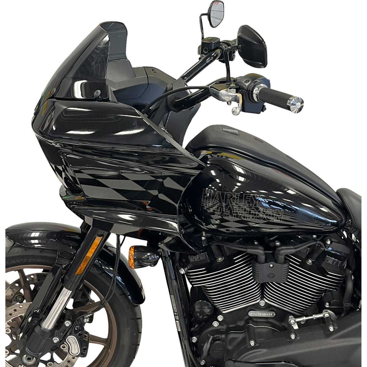 FAT Baggers INC. 1-1/4" EZ Install Round Top Handlebar 8" Black - 903008-B For Harley Softail Low Rider 2018-2023