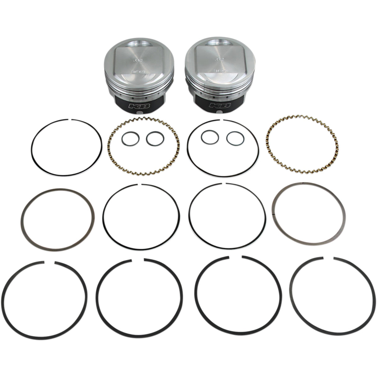 KB PERFORMANCE DS-751287 KB411.005 Hypereutectic Piston Kit Piston Kit - Twin Cam