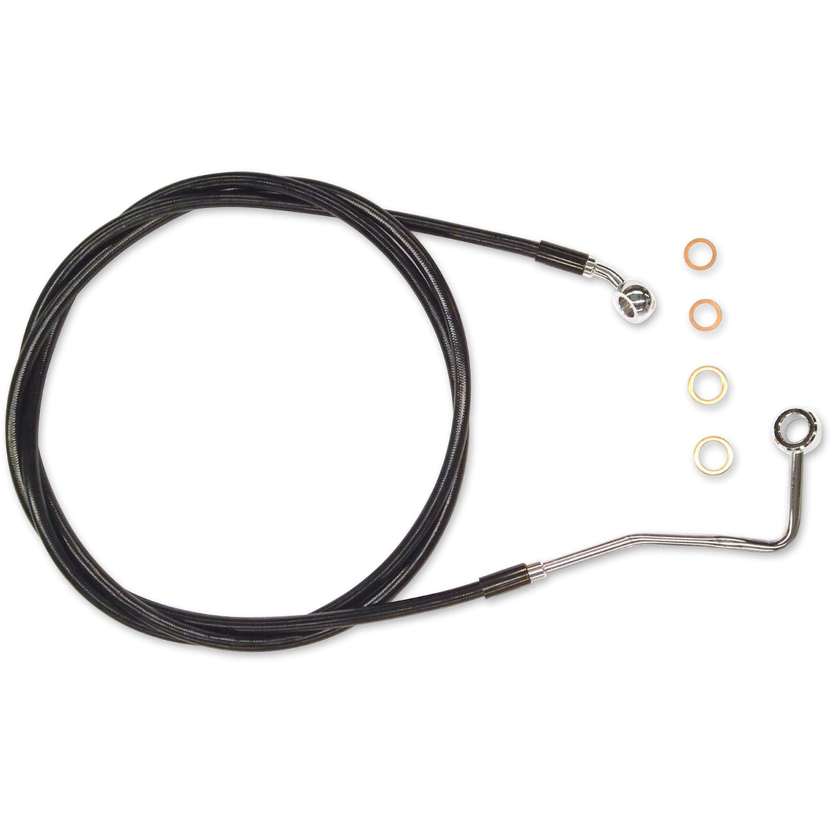 Magnum Shielding XR Stainless Upper Brake Line Black For Harley Touring 2014-2024