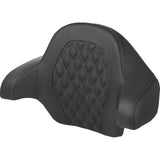 Saddlemen Tour Pak® Backrest Pad Lattice Stitch Dark Gray Stitch - 814-07-15002 For Harley Touring 2014-2026