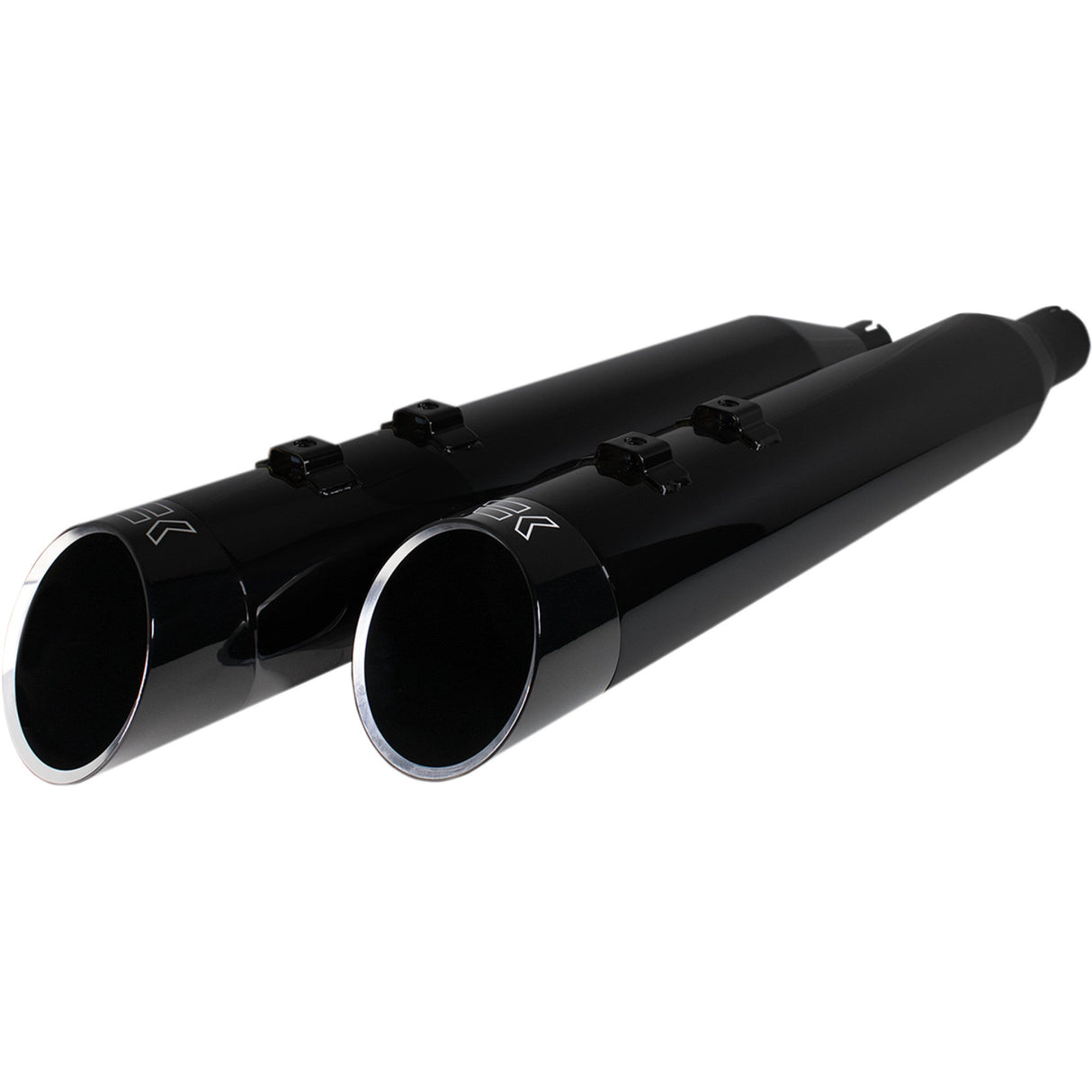 Khrome Werks 4-1/2" HP-Plus® Slip-On Mufflers Obsidian Edge - 202645 For Harley Touring 2017-2026