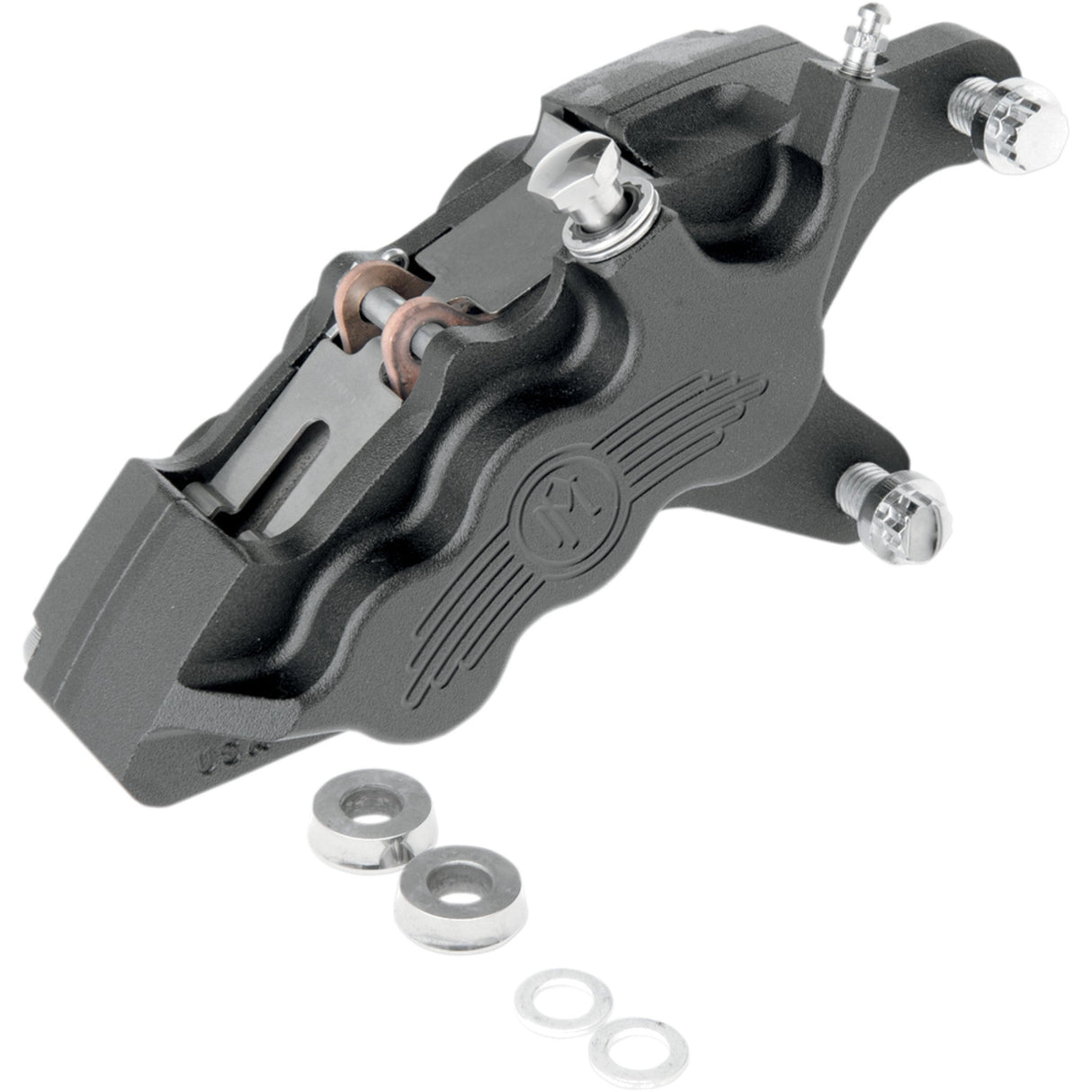 PERFORMANCE MACHINE (PM) 1701-0468 0051-2916-SMB Six-Piston Differential-Bore Front Caliper - 11.5" - Right - Black Ops