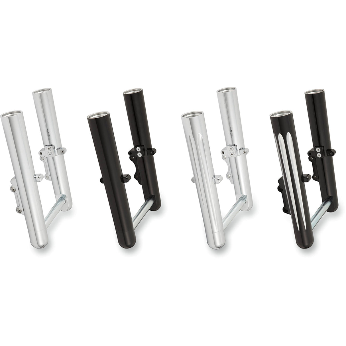 Arlen Ness Dual-Disc Hot Legs Fork Legs Black Anodized Deep Cut Dual Disc - 06-513 For Harley Touring 2000-2007