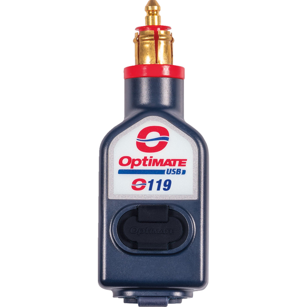 TECMATE 3807-0687 O-119 OptiMate USB O-119 Charger Dual USB Charger - Optimate - 180° BIKE Plug/12V - In-Line