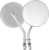 Harddrive 153082 4" Round Mirror Chrome Left Side For Harley Motorcycles 1970-2018