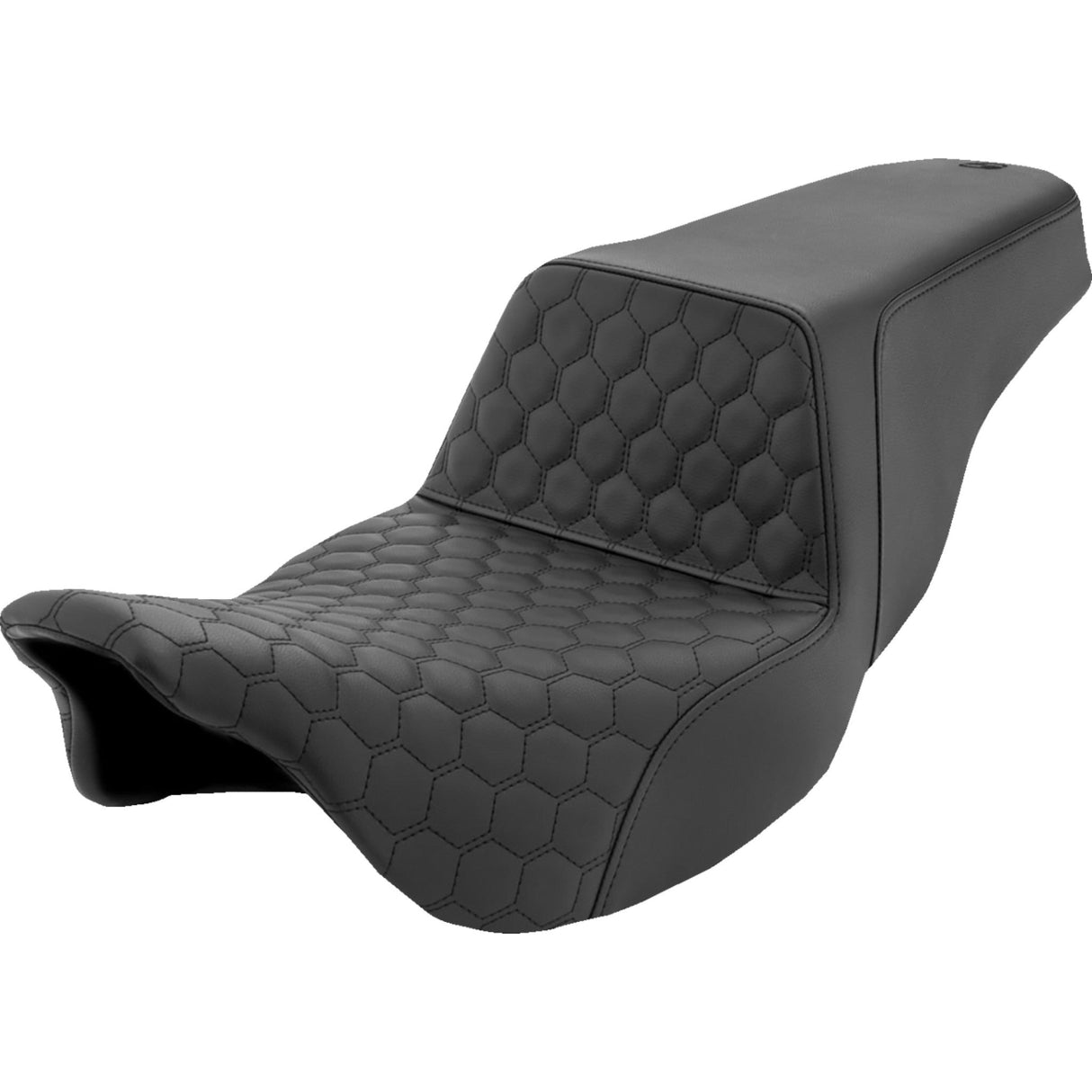 Saddlemen Honeycomb Step-Up Seat Honeycomb Black Stitching - 808-07B-177 For Harley Touring 2008-2025