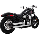 Vance & Hines 3" Twin Slash Slip-On Mufflers Chrome - 16376 For Harley Softail 2018-2025