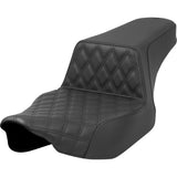 Saddlemen Step-Up Seat Front Lattice Stitch Black - 823-07-172 For Harley Touring 2023-2026
