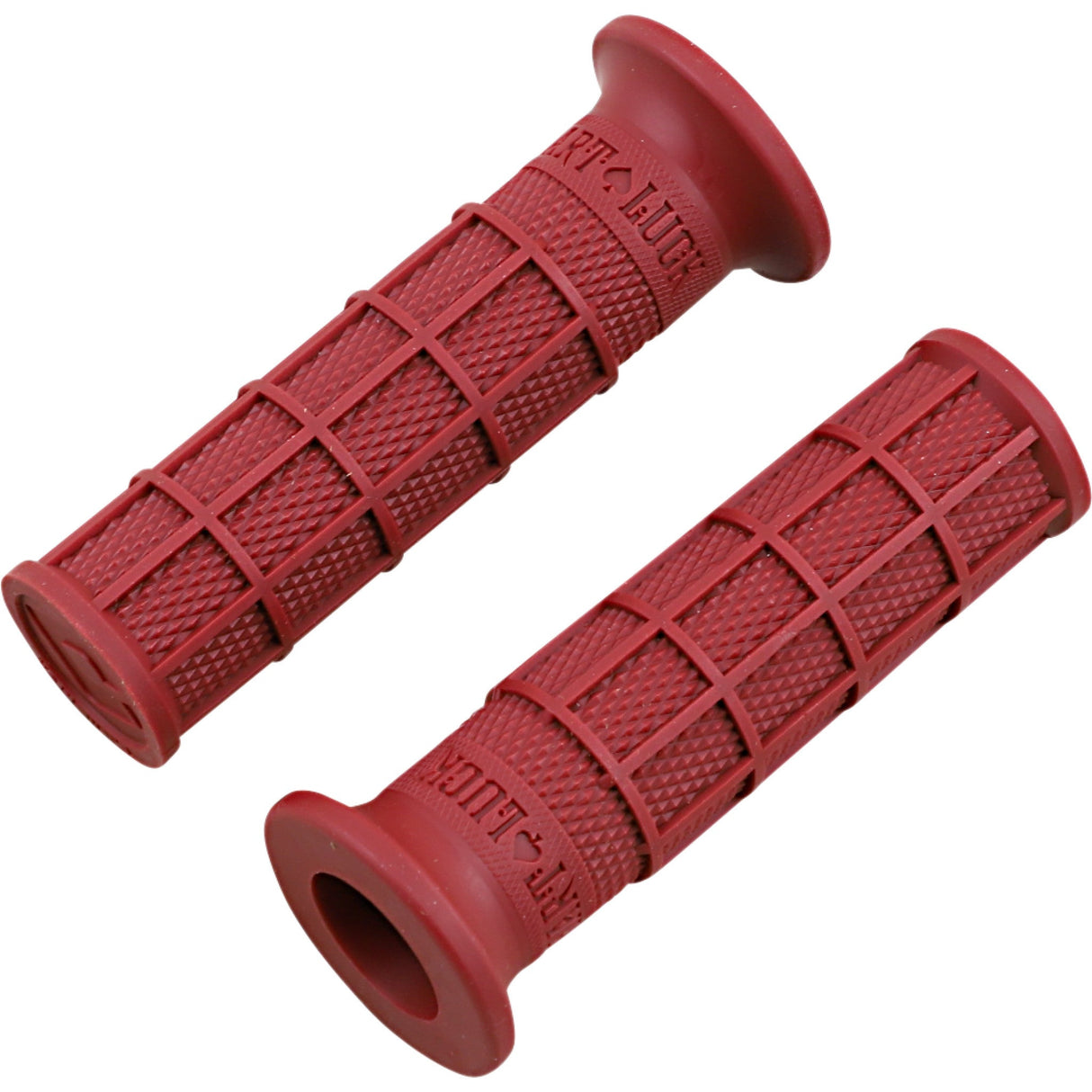 ODI 0630-2735 V02FWDR Hart-Luck Signature Full-Waffle Slip-On Grips Grips - Hart-Luck - Red