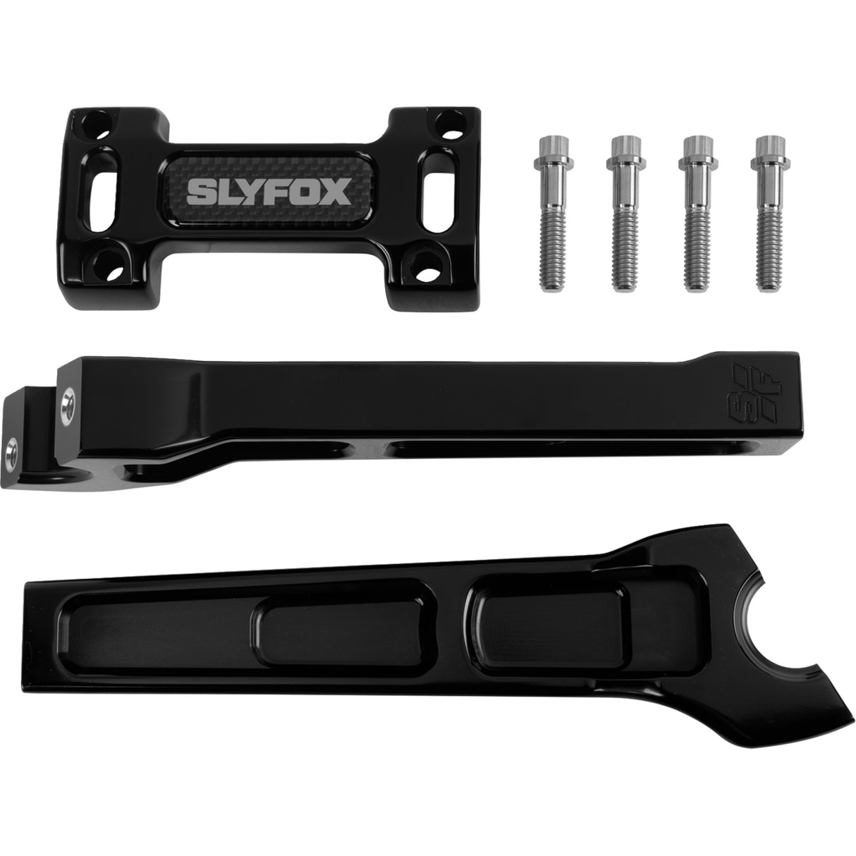 SLYFOX 0602-1525 SF-1001-08-B Handlebar Riser Kit straight - 1" clamping - 8" rise - black