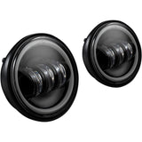 Custom Dynamics ProGLOW™ 4-1/2" Passing Lamps With Color Changing Halos Black - PG-45-B For Harley Motorcycles 1979-2025