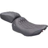 Mustang Wide Tripper™ Solo Seat Solo Black Stitching - 89503 For Harley Touring 2023-2026