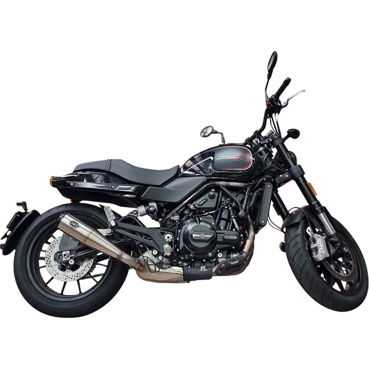 S&S CYCLE 1801-1809 550-1114 Grand National Slip-On Muffler - Brushed Stainless Steel - X™500