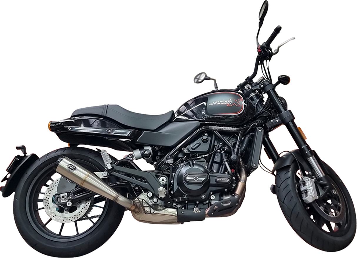 Grand National Slip-On Muffler - Brushed Stainless Steel - X™500 - 1801-1809