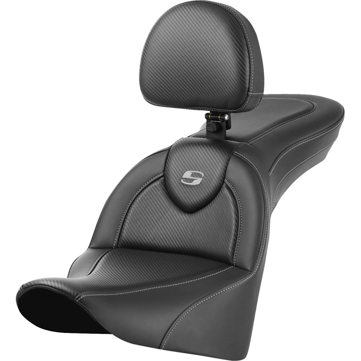 SADDLEMEN 0802-1631 818-33-185BR Roadsofa™ Standard Reach Seat Roadsofa™ Seat - with Backrest - Carbon Fiber
