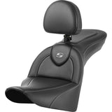 SADDLEMEN 0802-1631 818-33-185BR Roadsofa™ Standard Reach Seat Roadsofa™ Seat - with Backrest - Carbon Fiber