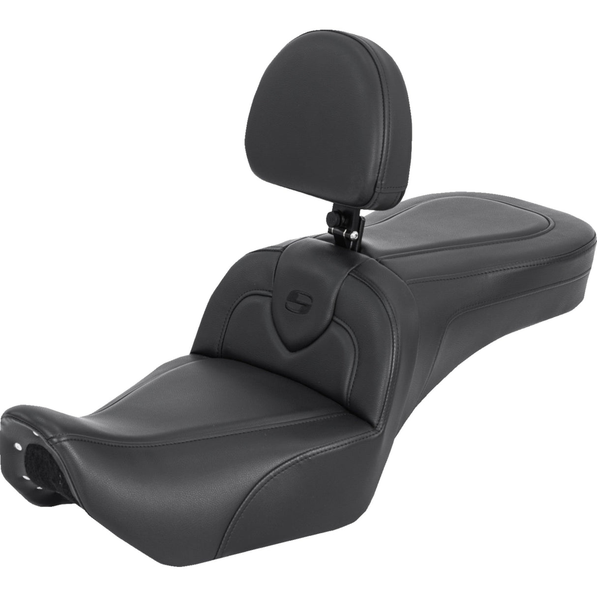 Saddlemen RoadSofa™ Seat With Backrest Black - 822-11-187BR For Harley Sportster 2022-2026