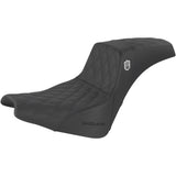Saddlemen Pro Series SDC Performance Grip Seat Without Backrest Lattice Stitch Lumbar Gripper FX - SC81830DB For Harley Softail 2018-2025