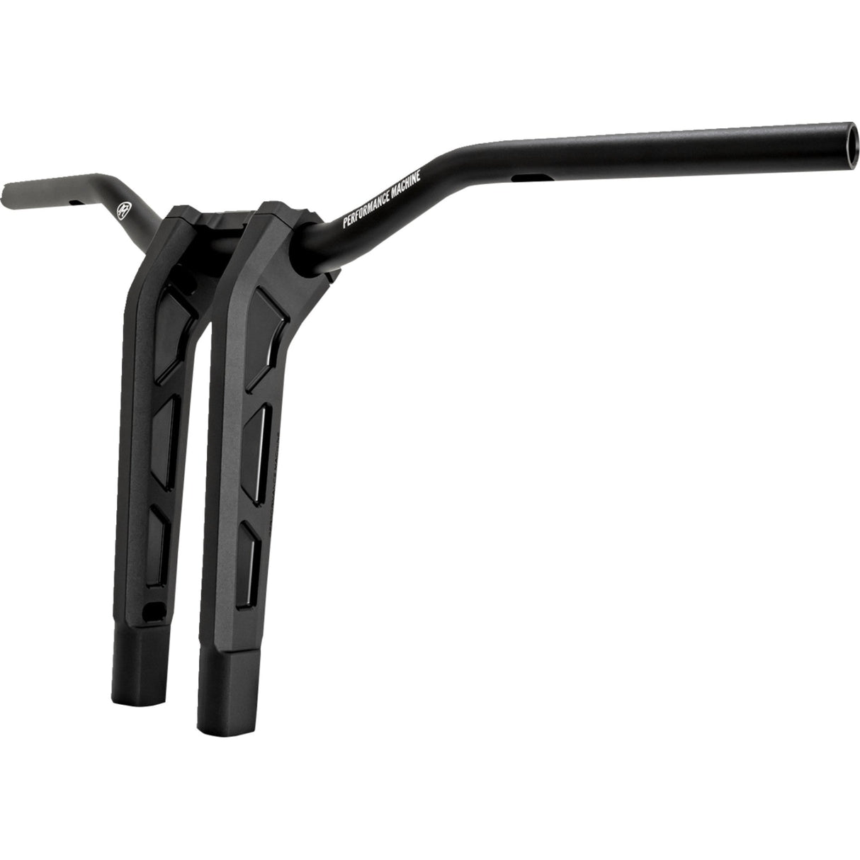 PERFORMANCE MACHINE (PM) 0602-1566 0208-2197M-SMB Phatbar & Riser Kit internal wiring/gauge mount holes - 11-1/2" - black ops
