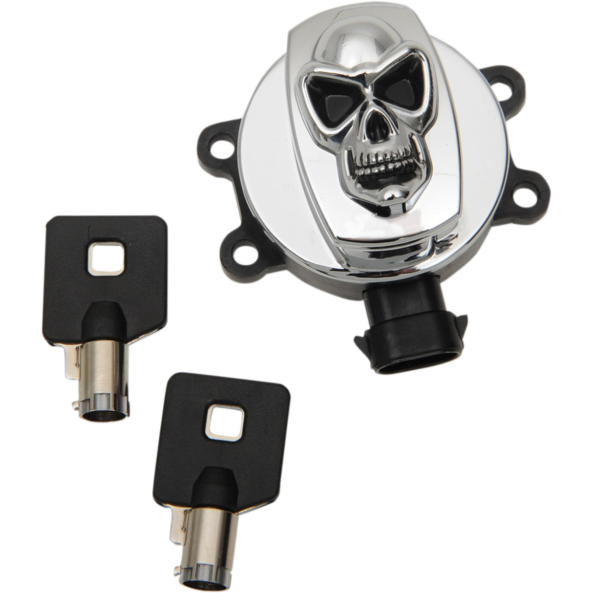 DRAG SPECIALTIES 2106-0420 Skull ignition Switch Ignition Switch - Skull - Chrome