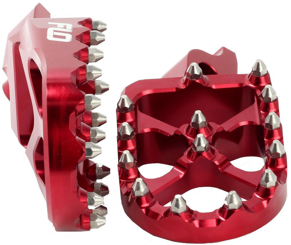 Flo Motorsports 122-8016 FPEG-792R PRO SERIES FOOT PEGS RED KAW/HON