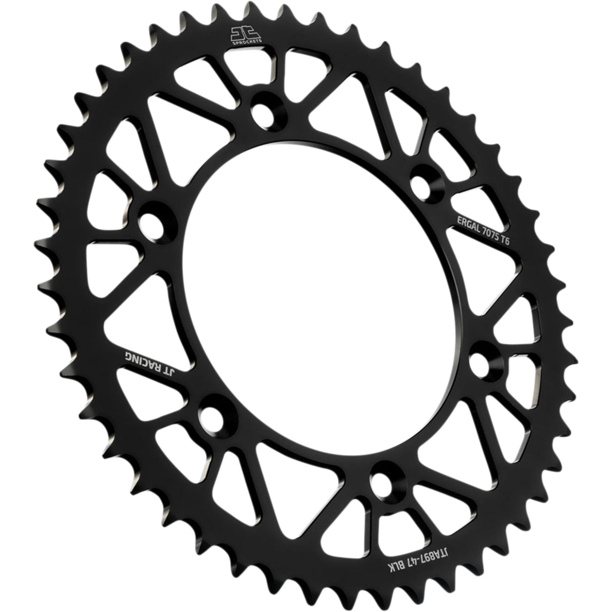 JT Sprockets RaceLite Aluminum Rear Sprocket Black 47-Tooth - JTA897.47BLK For Husaberg Dirt Bikes 2000-2008 | Husqvarna FC 450 2014-2021