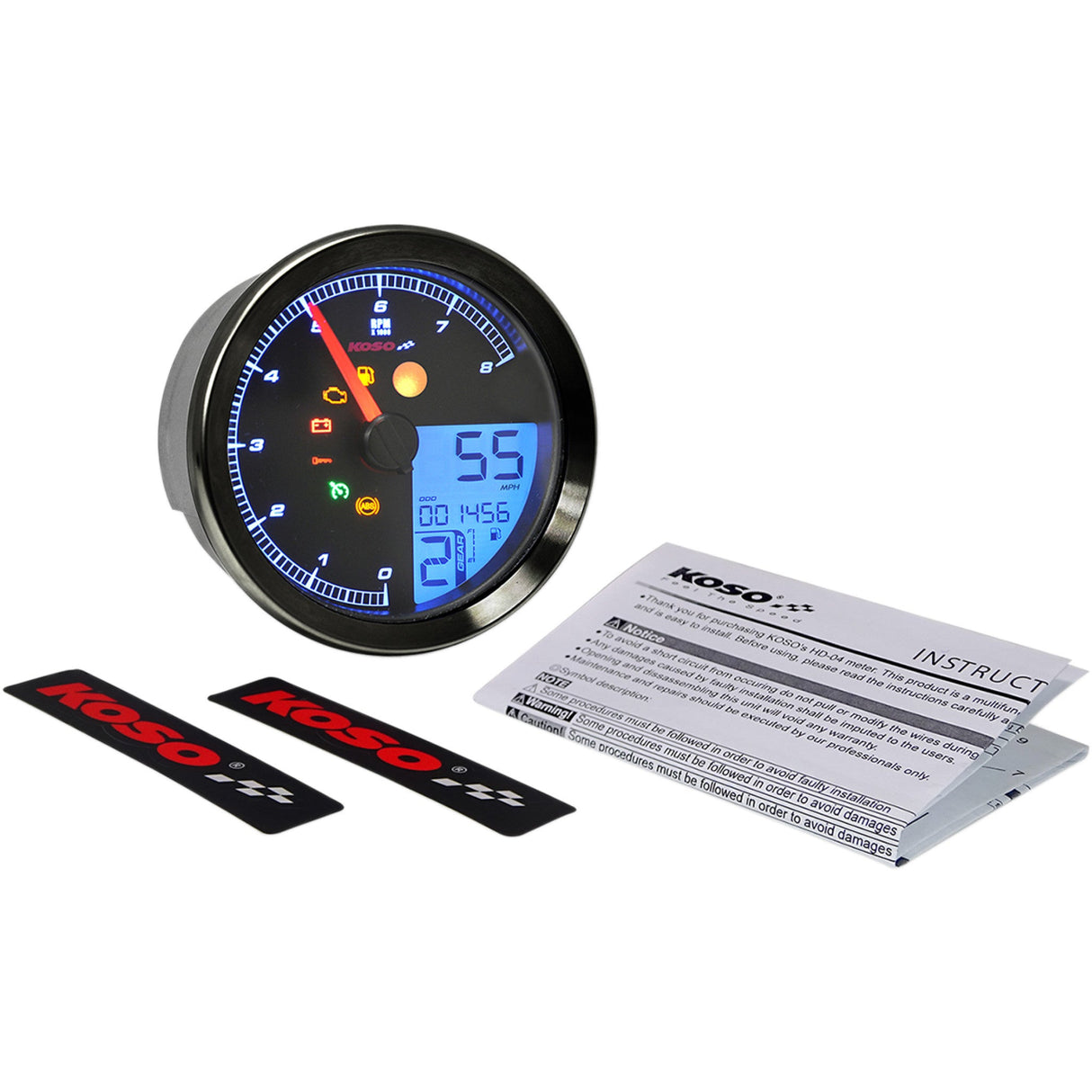 Koso North America HD-04 Gauge - BA051231 For Harley 2012-2022