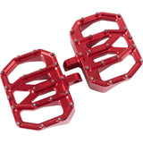 Thrashin Supply CO. Mini Aggressor Floorboards Red Rear - TSC-2031-2-D For Harley Motorcycles 1972-2025