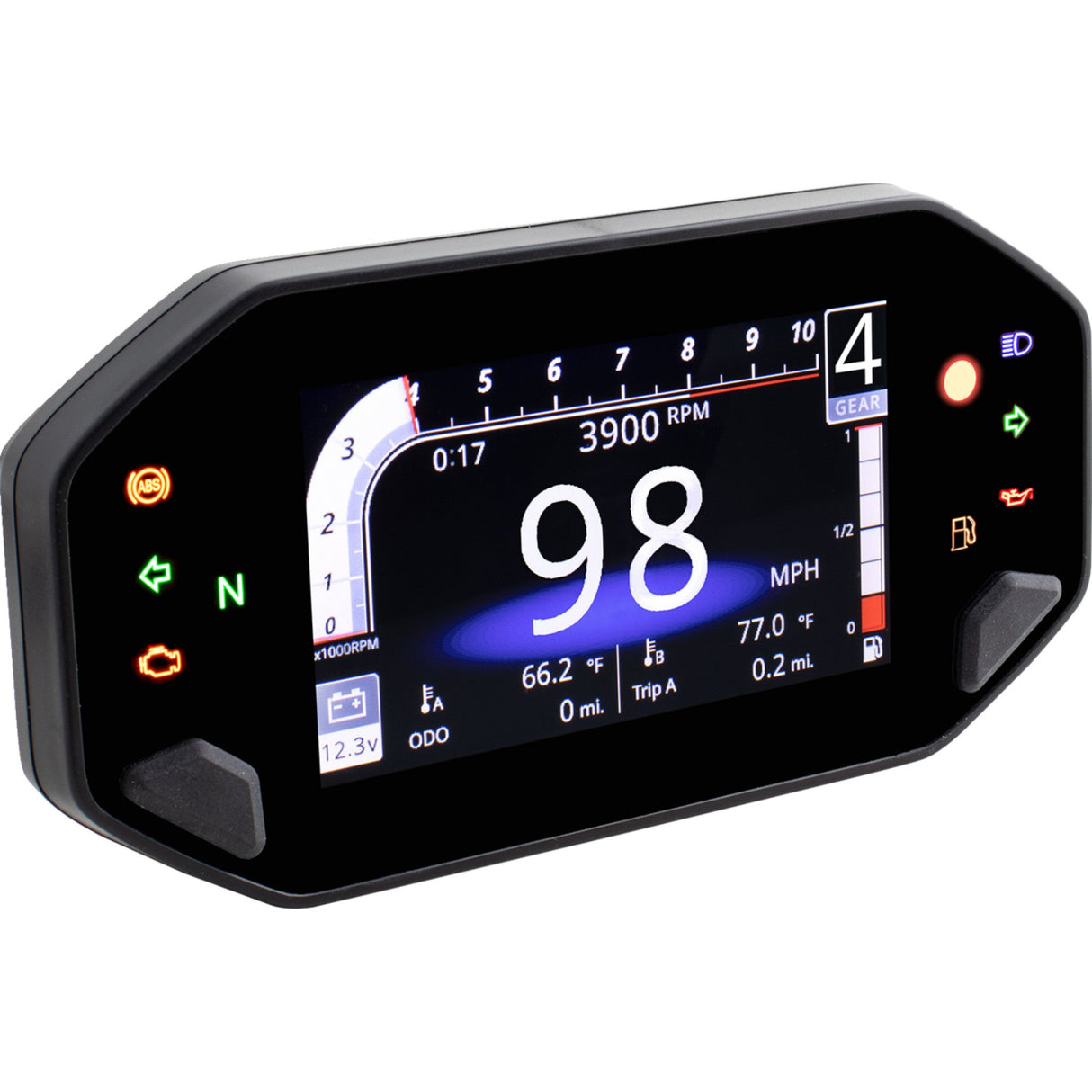 KOSO NORTH AMERICA 2210-0637 BA081010 RX-4 Multifunction Speedometer/Tachometer TFT Multifunction Meter - RX-4 - Universal