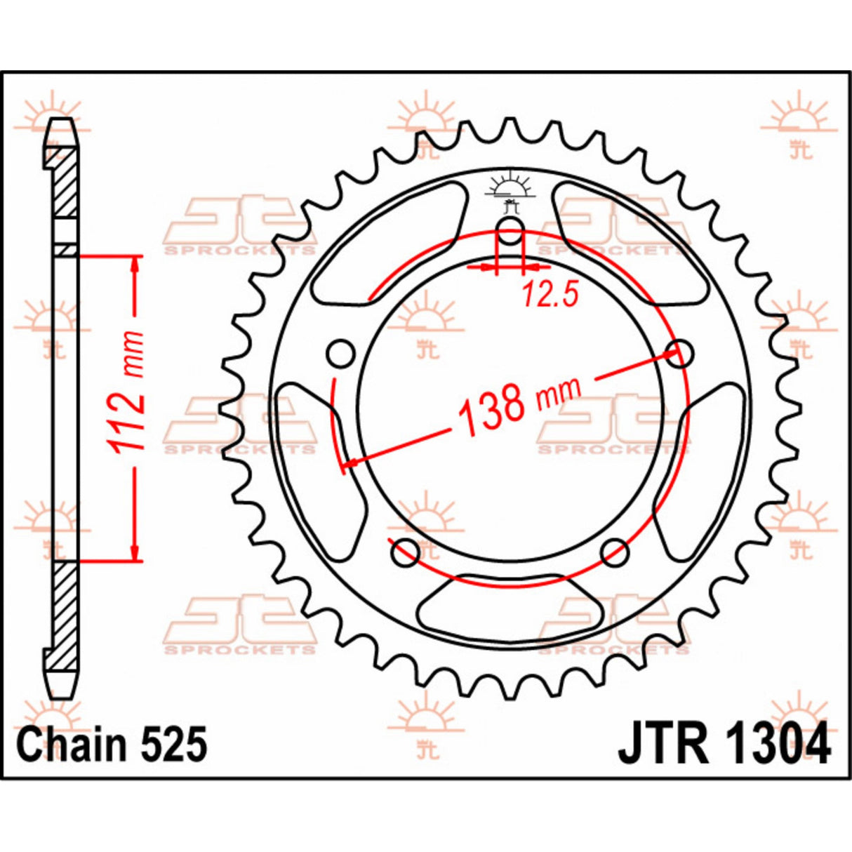 JT Sprockets Sprocket - JTR1304.44 Honda CBR900RR / CBR600F 1996-2000