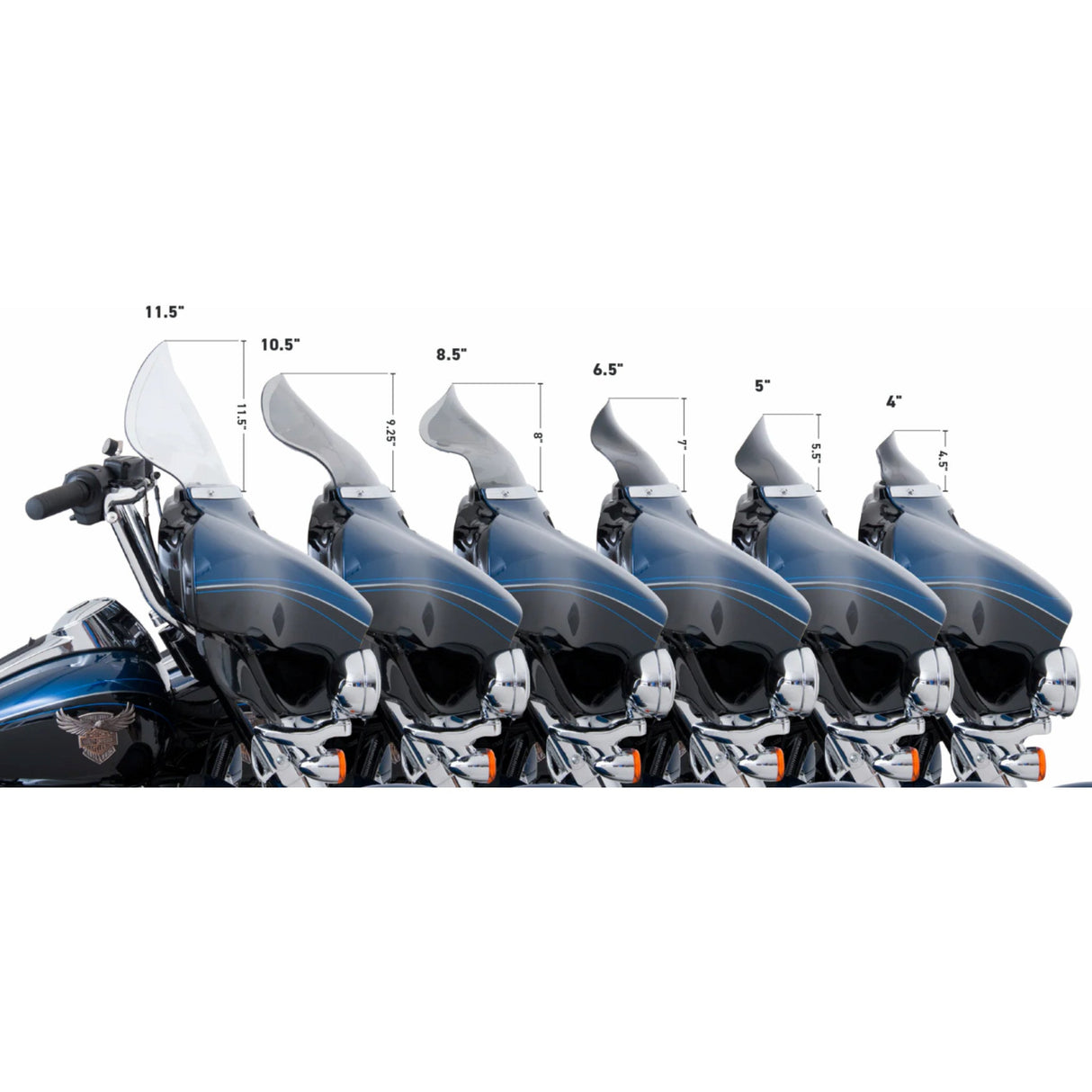 KLOCK WERKS 2310-0572 KW05-01-0389 Flare™ Bagger Windshield - 5" - Dark Smoke