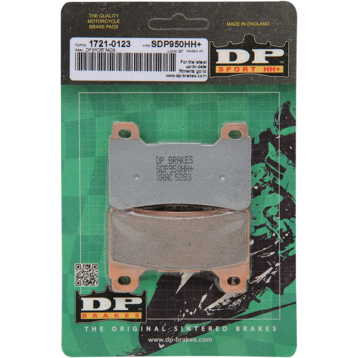 DP BRAKES 1721-0123 SDP950HH SDP Sport HH+ Sintered Brake Pads Sintered Brake Pads - Honda
