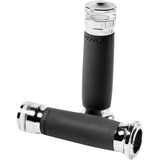 PERFORMANCE MACHINE (PM) 0630-2730 0063-2100M-CH Vision Series Contour LED Turn Signal Grips - TBW - Chrome