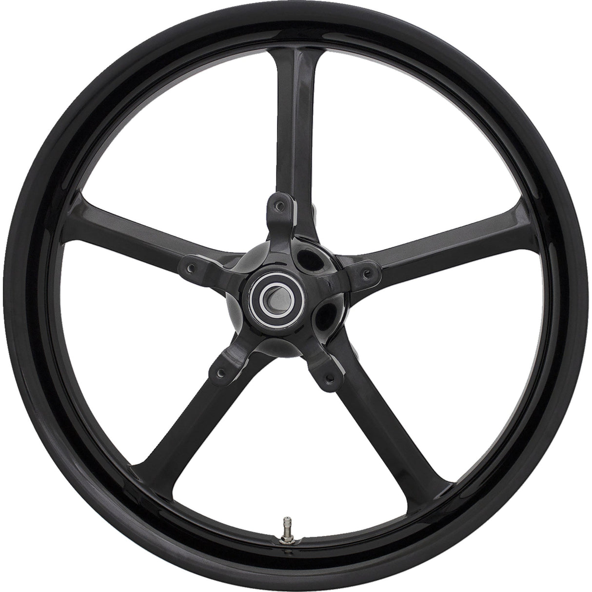 Coastal Moto Rockstar Moto Forged Aluminum Wheel Rockstar Front Dual Disc Without ABS Black 21x3.25 - 1502-ROC-213-B For Harley Touring 2008-2026