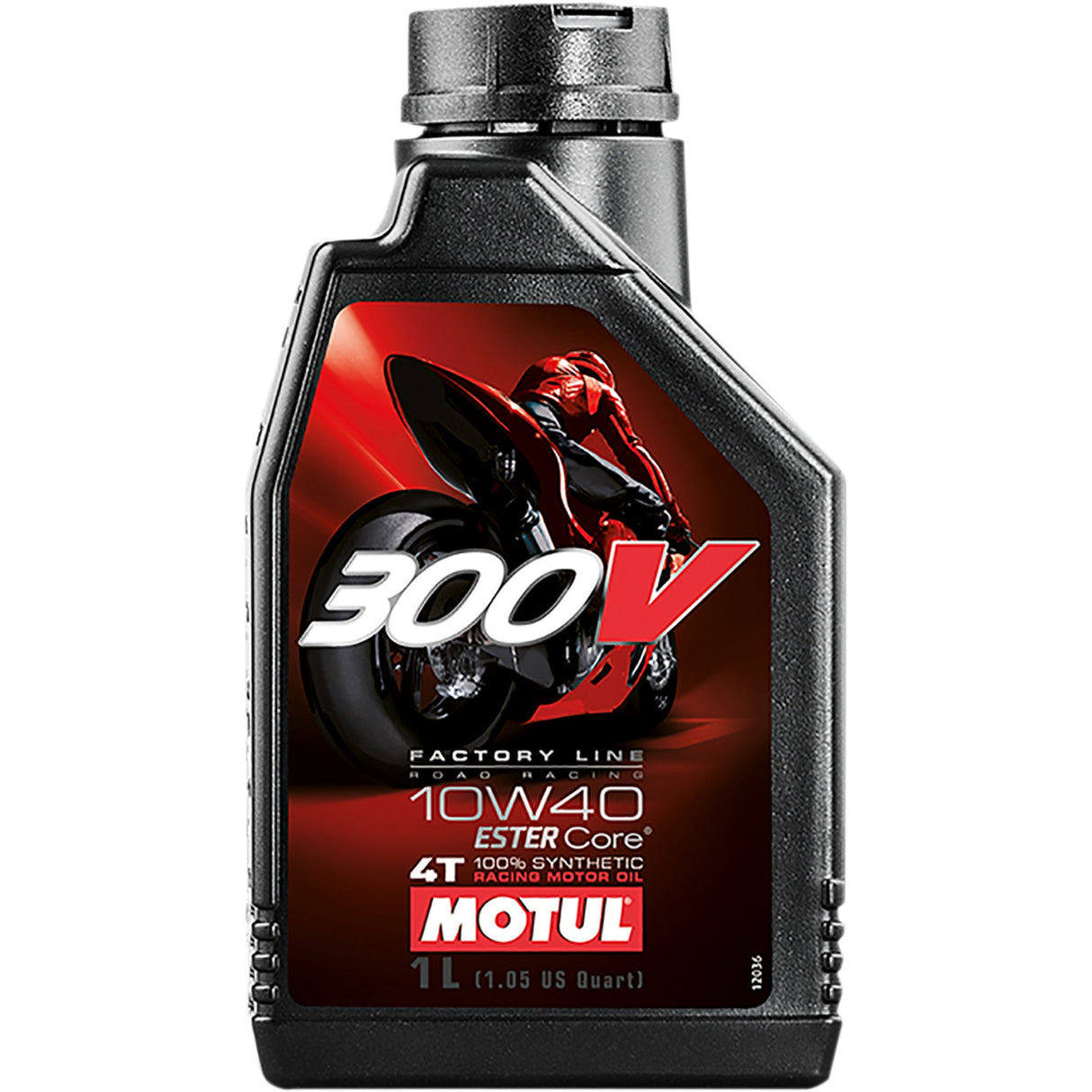 MOTUL 3601-0071 104118 300V Factory Line Road Racing Synthetic 4T Engine Oil 300V Synthetic Ester Oil - 10W-40 - 1L